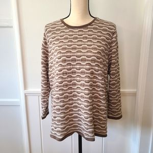 Alfred Dunner Women's Sweater Crew Neck Quarter Sleeve Medium